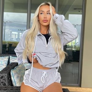 Silver Windbreaker Set